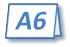 A6 105/148mm (210/148mm foldet til A6, 1 foldning på den lange side)